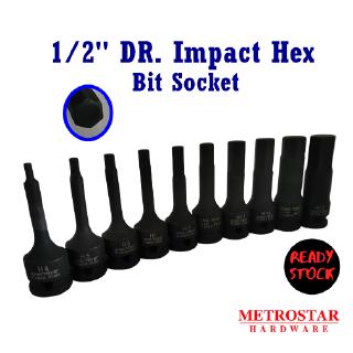 King Toyo 1/2" DR. Impact Hex Bit Socket