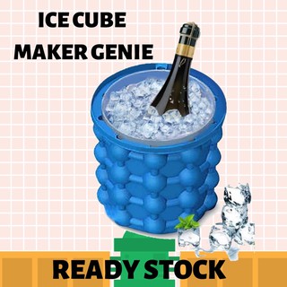 Ice Cube Maker Genie Silicone Bucket Space Saving Good For Wine Beer