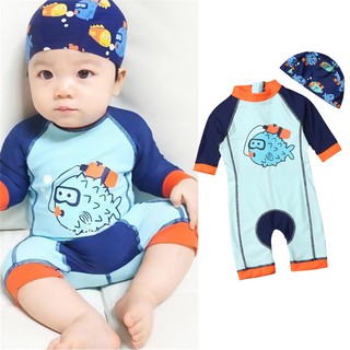 Children Swimsuit Baby Boy Swimwear Animal Sharks Swimsuit Infant Bathing Suit good quality fish pricture soft cloth