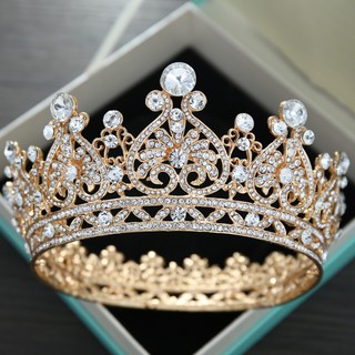 Full Circle Rhinestones Queen Large Crown Wedding Bridal Tiaras Hair Accessories