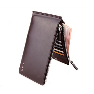 PULABO Men's Large Capacity Double Zipper Wallet SWLT-002