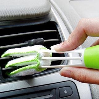 ✸Clean Brush Double-Head✸ Car Air-Condition Louver Instrument Panel Dust Cleaning Brush Tool Air Conditioning Brush Air Outlet Brush Cleaning Car Care