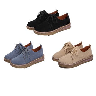 CILICAP!Casual Women's PU Leather British Style Oxfords Shoes