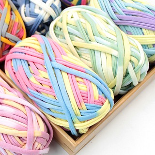 Colorful Cotton Woven Thread DIY Cloth Yarn Crocheted Candy Colors Sewing & Knitting Supplies for Bag Blanket Cushion 100g