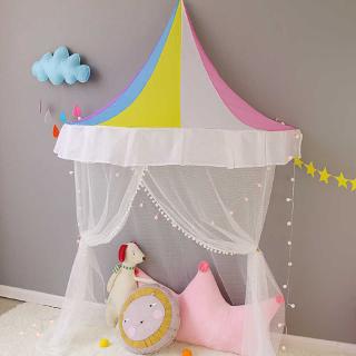 Baby Crib Netting Mosquito Net Hanging Round Baby Kids Lace Four Corner Canopy Bed Mosquito Net for Children Girls Room