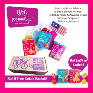 Pops Malaya Ice Bars Combo Set Aiskrim Beku di Rumah (Beli 6 Free Limited Edition Box)