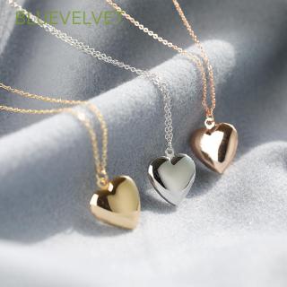 BLUEVELVET Pendant Glossy Photo Picture Frame Openable Heart Shaped Necklaces