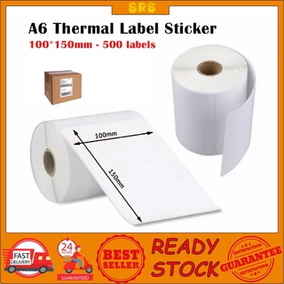 A6 Thermal Paper 500 Helai/pcs DELI A6 Thermal Paper 100*150mm WayBill