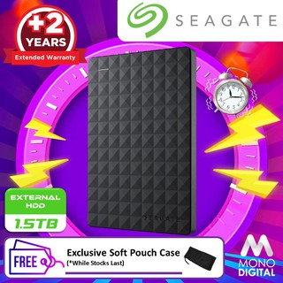 Seagate 1.5TB Expansion USB3.0 Portable External Hard Drive Disk (STEA1500400) [Free Soft Case]