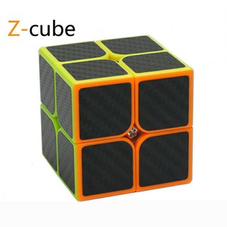 2x2x2 Carbon Fiber Sticker Speed Magic Cube Puzzle Toy Kids Gift Instruction