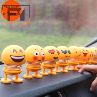 Emoji shaking head doll expression bag Auto Decors decoration Funny Toy Accessories Car Ornaments