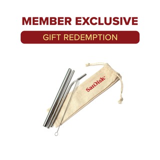 SanDisk Stainless Steel Straw Set (Membership Gift Redemption)