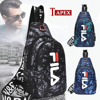 [MY READY STOCK] T-apex Casual Chest Pack for Men Men's Bags Fashion Imitation Crocodile Leather Men Crossbody Bag