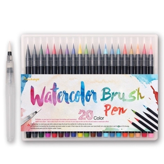 20 Color Calligraphy Soft Brush Watercolor Marker Pen Sketch Drawing Art Supplie
