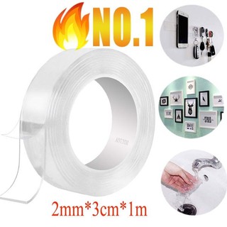 1Mx 30mmx 2mm Double-sided Adhesive Tape Nano Permanent Powerful Transparent Adhesive Sticker Tape