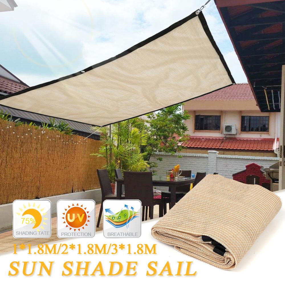 1.8M Sunproof Sun Shade Sail Outdoor Anti-UV Awning Mesh Net Canopy Garden