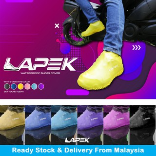 🇲🇾 Lapek Waterproof Shoes Cover Outdoor Waterproof Silicone Shoes Cover Rain Snow Women Men Unisex Boots Cover