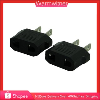 Voberry 2pcs European to American Outlet Plug Adapter EU to US Adapter