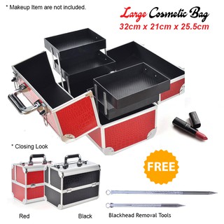 LOVIDA CLEAR STOCK Large 3 Layers Makeup Tools Box Cosmetic Bag Storage Case Organizer BOX-02 (1)