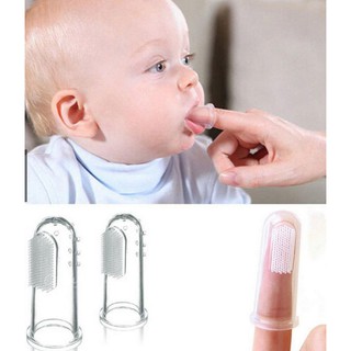 Teeth Oral Rubber Massager Silicone Finger Toothbrush Baby