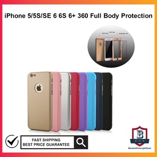 iPhone 5/5S/SE 6 6S 6+ 360 Full Body Protection [Free TG]