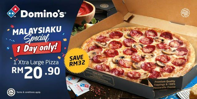 Domino's Xtra Large Pizza (One Day Only)