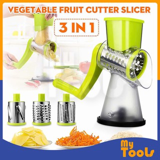 [READY STOCK] Manual Rotary Round Mandoline Vegetable Slicer Cutter Grater