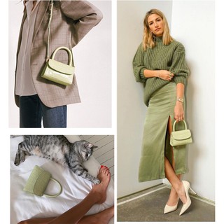 New Shoulder Bag Ladies Fashion Retro Simple Crocodile Tattoo Shoulder Strap Small Square Bag Handbag