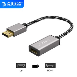 ORICO Nylon Braided 15 cm Display Port Cable Adapter DP to HDMI DVI VGA Gold Plated For TV Laptop PC Apple MacBook Projector（XD-DFH4-SG） (1)