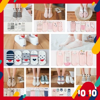【Msia Stock Sales】Woman Girls Sock Korean Low Ankle Short Socks 5 pairs