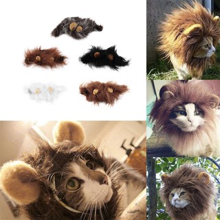 Pet Costume Lion Mane Wig for Cat Party Dress Up With Ear (1)