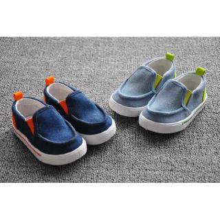 [Kids Hub] Unisex Demin Jean Slip On Easy Wear Canvas Shoe (size 1-4y)