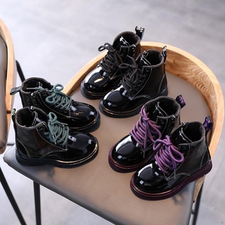IU Autumn Winter Kids Baby Girls Cute Solid Color Boots Toddler Non-slip Crib Soled Princess Shoes