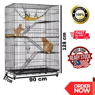 [HARGA KILANG] SANGKAR KUCING SANGAT BESAR 3 TINGKAT / Large Cat Cage 3 Level 90x57x128cm