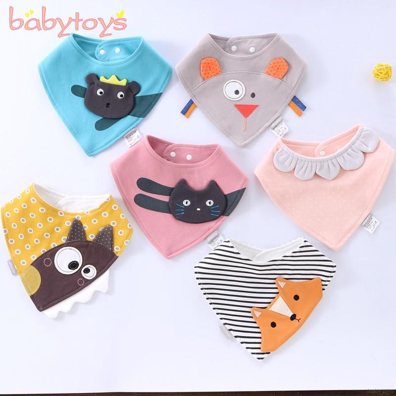 Cute Cartoon Animal Printed Toddler Baby Scarf Triangle Saliva Towel Bibs