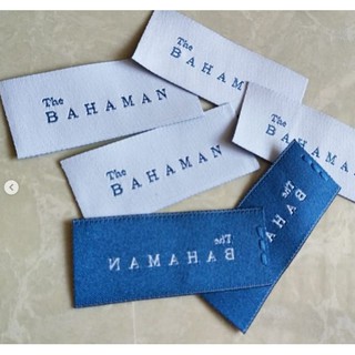woven label damask / label sulam jenama custom