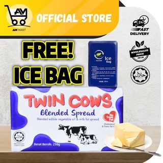 🌙RAYA SALE✨ Twin Cows Butter 250g 🧊ICE BAG (HALAL) 🚚FAST SHIPPING💨