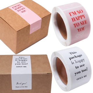 [Ready Stock] 100pcs/Roll 3*9cm Thank You For Your Purchase Stickers For Small Business Gift Package Personalized Labels