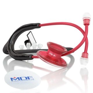 MDF® Acoustica® Lightweight Dual Head Stethoscope (MDF747XP) - Red Edition
