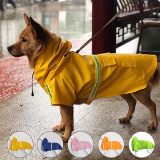 Dog clothes spring and summer clothing cape reflective pet raincoat dog hooded windproof raincoat (1)