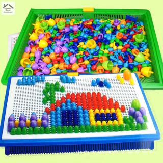 Jouets Educatifs Panneau Creative avec 296 Pegs Champignons enfants jouet