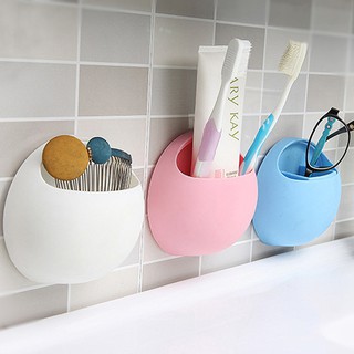 Home Bathroom Toothbrush Wall Mount Holder Sucker Suction Cups Organizer