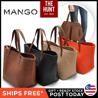 Ready StockMNG MANGO Shoulder Shopper Tote Women Handbag Bag Top Handle Shoulder Bags Gifts Hadiah Beg