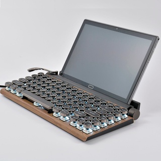 ●✟Retro Typewriter Keyboard Wireless Bluetooth Mechanical Keyboards 83 Keys Computer Keyboard Gamer For Laptop Pc Gaming