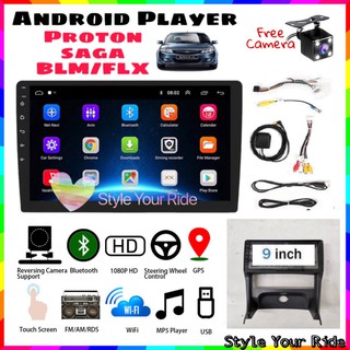 (2RAM 16GB Android Player ) Proton Saga BLM/FLX 9inch with OEM Casing , Plug and Play Socket FREE Camera