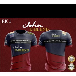 D5R4 [CLEARANCE-LAST RESTOCK] RK1 Jersey T-Shirt Rokok Collar Bulat John D Blend / Cigarette Jersey T-shirt Roundneck