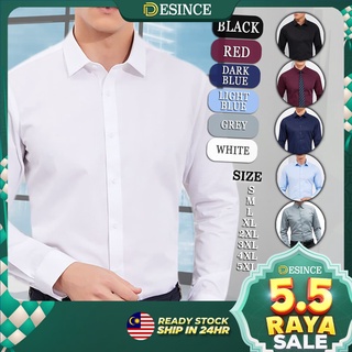 🇲🇾READY STOCK👔 Men Formal Button Smart Casual Plus Size Long Sleeve Slim Fit Kemeja Suit Shirt MT 007