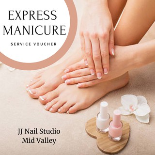 JJ Nail Studio- Express Manicure with Halal/Treatment Color eCoupon (Valid for 30 Days)