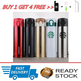 (READY STOCK MALAYSIA)Starbucks Thermal Flask Stainless Steel 400 Tumbler Thermos Flask (BUY 1 GET 4 GIFT)