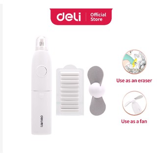 Deli Automatic Electric Eraser With Electric Fan With 10pcs Eraser Refill 71093